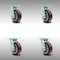 Service Caster 5 Inch Stainless Steel Polyurethane Wheel Swivel Caster Set with Roller Bearings SCC-SS30S520-PPUR-4 - alternate 1